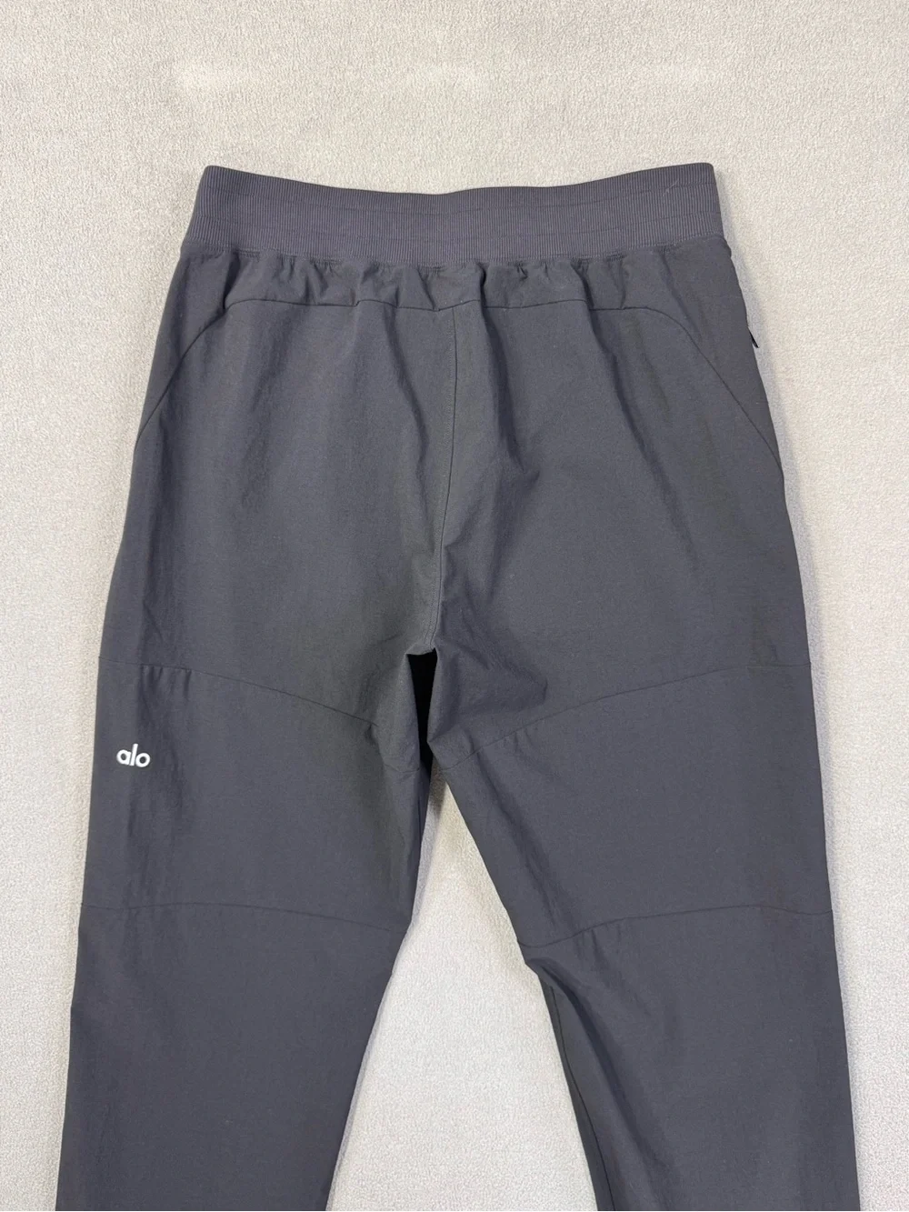 ALO Yoga Co-Op Joggers, Men's Black Performance Track Joggers, Medium